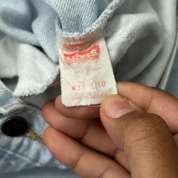 Vintage 90s Levi's 501XX Orange Tab Denim Jeans Size 36X30 - Picture 6 of 7